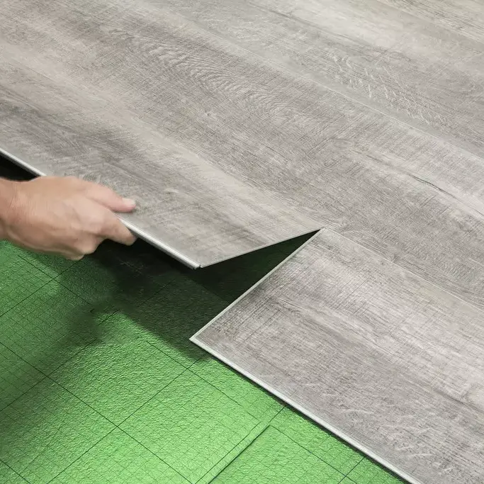 Plancher Interlock Click 4mm Vinyle SPC Click Flooring Carreaux d'intérieur