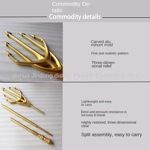 New Poseidon trigeminal năm ngã ba halberd 1.8 m cosplay đạo cụ Đồ chơi PU Đại Lục tang Ba vũ khí làm bằng nhựa bền - Product Image 5