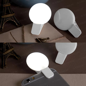 Gemi hazır mini selfi ışığı led halka USB şarj edilebilir klip üç Stop karartma Mini selfie halka ışık LED el feneri - Product Image 4