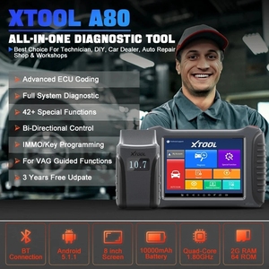2023 Neuester XTOOL A80 Auto diagnose scanner Vollsystem-Schlüssel programmierer ECU-Codierung 42 Spezial funktionen Stromquellen batterie - Product Image 4