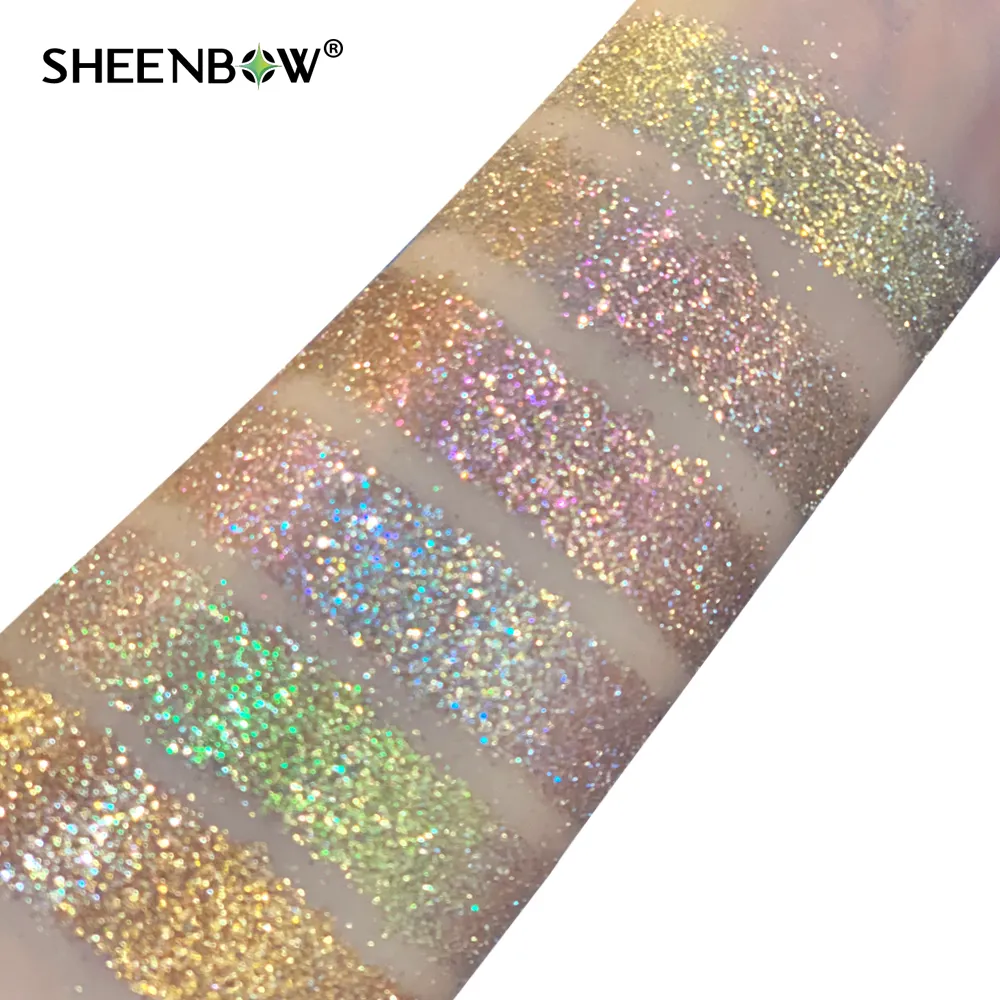 Sheenbow preço barato cosmético cor mudança metálico solto Pigmentos sparkle diamante esmalte glitter sombra pó