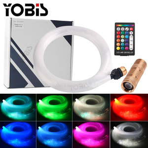 Yobis ชุดไฟติดเพดานรูปดาวสำหรับรถยนต์ไฟ LED แบบบลูทูธ RGB ไฟ LED ใยแก้วนำแสงรีโมทคอนโทรลสายออปติกโหมดเพลงไฟภายใน - Product Image 1