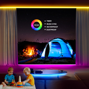 VST APP kontrolü 5000mAh şarj edilebilir <span class=keywords><strong>LED</strong></span> pil açık bahçe kamp parti için şerit ışık müzik Sync RGB şeritler - Product Image 3