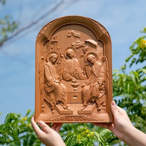 Chính thống Christian Tôn Giáo đức tin nghệ thuật trang trí tường thánh biểu tượng khắc gỗ cho phòng khách gỗ thủ công mỹ nghệ hộp gỗ dấu hiệu tường - Product Image 5