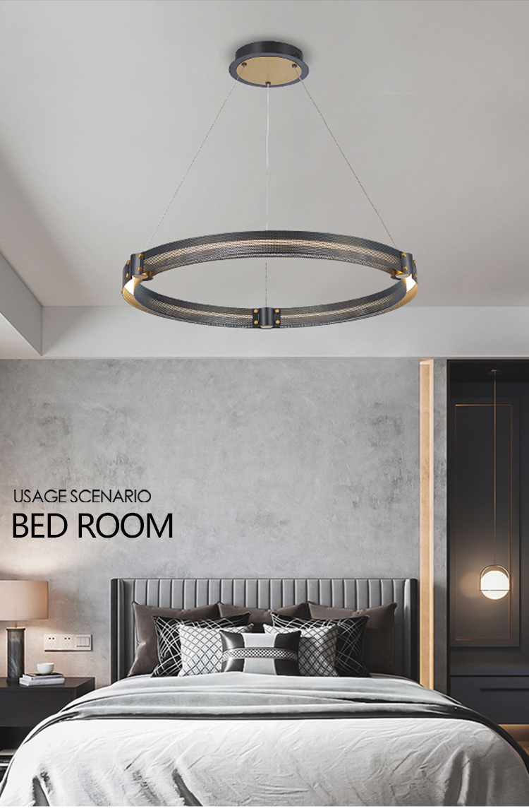Zun Design Factory Wholesale Price round Iron ring chandelier decorative lighting modern vintage pendant light