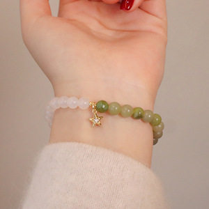 2024 New Chinese Natural <strong>Jade</strong> <strong>White</strong> Agate Pearl Pendant Bracelet Freshness Hand Ornaments Women Wholesale Fashion Bracelets - Product Image 2