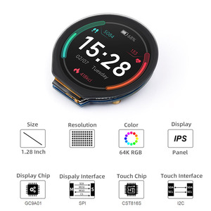 1,28 Zoll IPS-Touchscreen MCU kompatibel für STM32 Raspberry Pi Pico 65K Rundbildschirm SPI I2C Schnittstelle kostenloses Demo-Tutorial