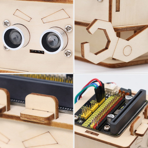 Kit di giocattoli educativi per la programmazione di stelo Kit Robot per il rilevamento della distanza fai da te con Micro-bit Board Kit di apprendimento robotica per avviamento - Product Image 5