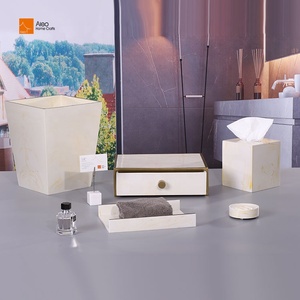 Rắn kem đá cẩm thạch nhựa Khăn ăn mô hộp với tùy chỉnh container bìa cho bàn ăn và phòng khách sạn tiện nghi - Product Image 4