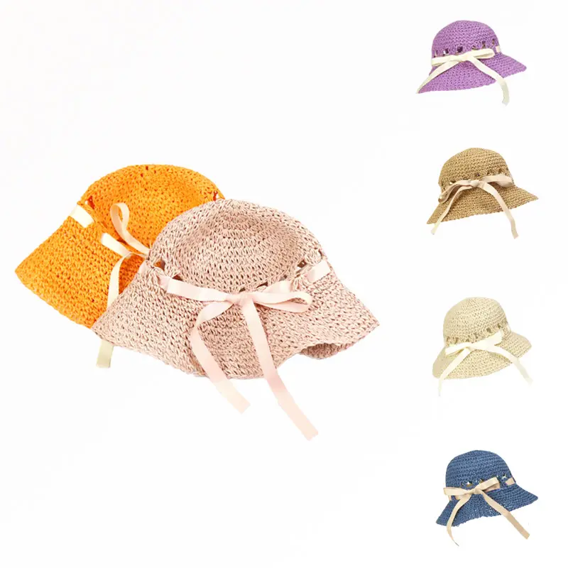 Semplice moda scava fuori Design bambino bambino estate cappello all'uncinetto fatto a mano modelli personalizzati all'uncinetto