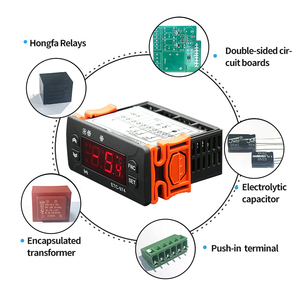 Controlador de humedad de cámara fría y controlador de temperatura digital Termostatos LED Instrumentos táctiles fáciles - Product Image 3