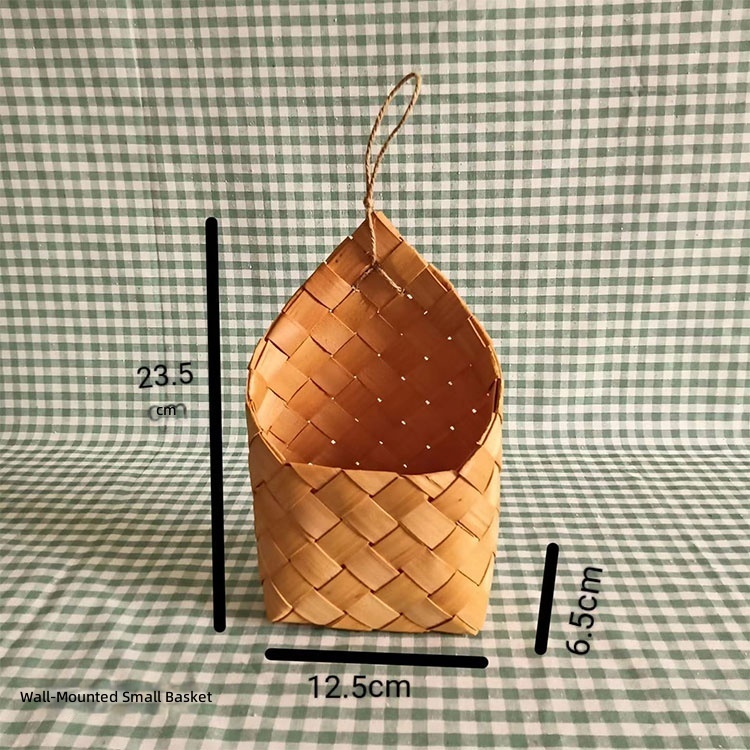 Natural Wood Color, Hanging Basket Small