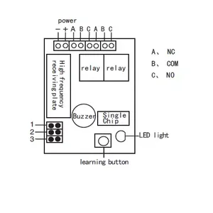 YET402PC 433mhz smart 2 canali rf telecomando wireless modulo trasmettitore e ricevitore controller - Product Image 6