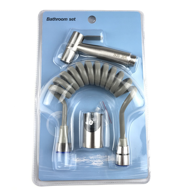 Ensemble de pistolet de bidet 304 brossé argenté