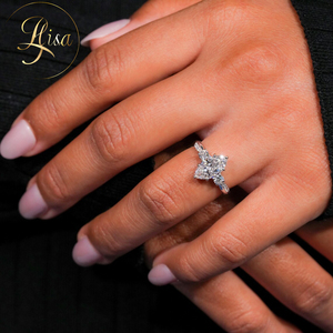 מעבדת vs בהתאמה אישית יצרה טבעת אירוסין מרקיזה טבעת אירוסין מריר יהלומים מוסמכת 10k 14k 18k - Product Image 2