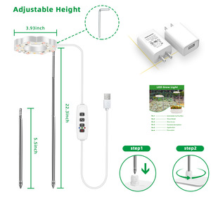 Bir iki üç 5V USB melek yüzük Led bitki yetiştirme lambaları kapalı bitkiler için büyüyen ışık - Product Image 6