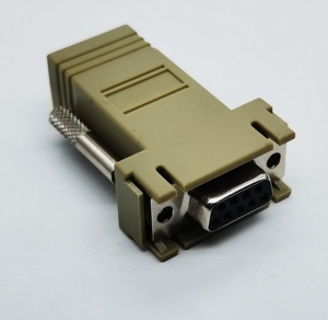 DB9公到RJ45插座适配器9针串行到以太网RS-232模块化连接器附件