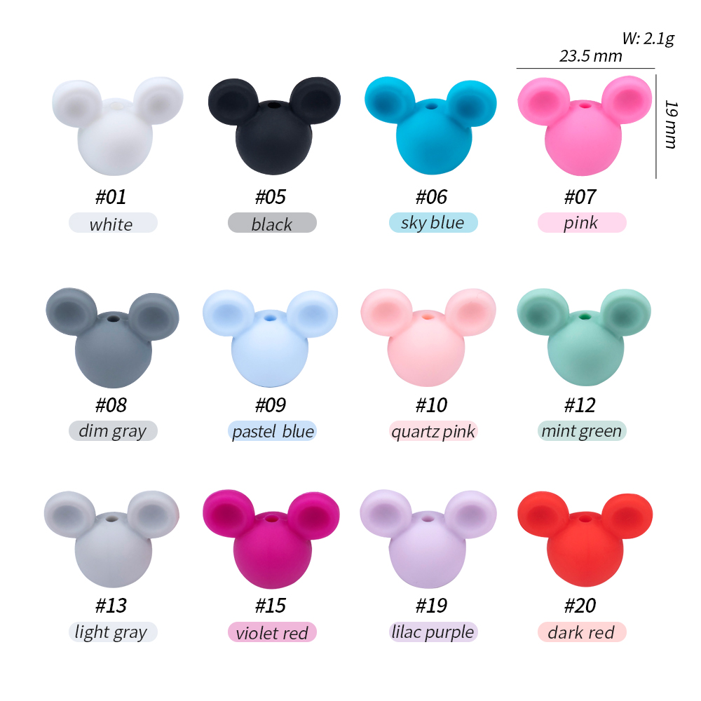 Mélange de perles tête de souris SA44