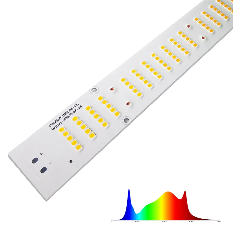 Panel de lámpara de fuente de luz para cultivo de plantas medicinales, espectro completo + placa PCB de aluminio LED roja de 45-48V, 100W, venta directa de fábrica