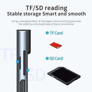 8 in 1 lettore di memoria Multi-funzione hub 3.0 usb HUB Rj45 trasferimento di rete TF/SD card reader station usb c hub adattatore intelligente - Product Image 3