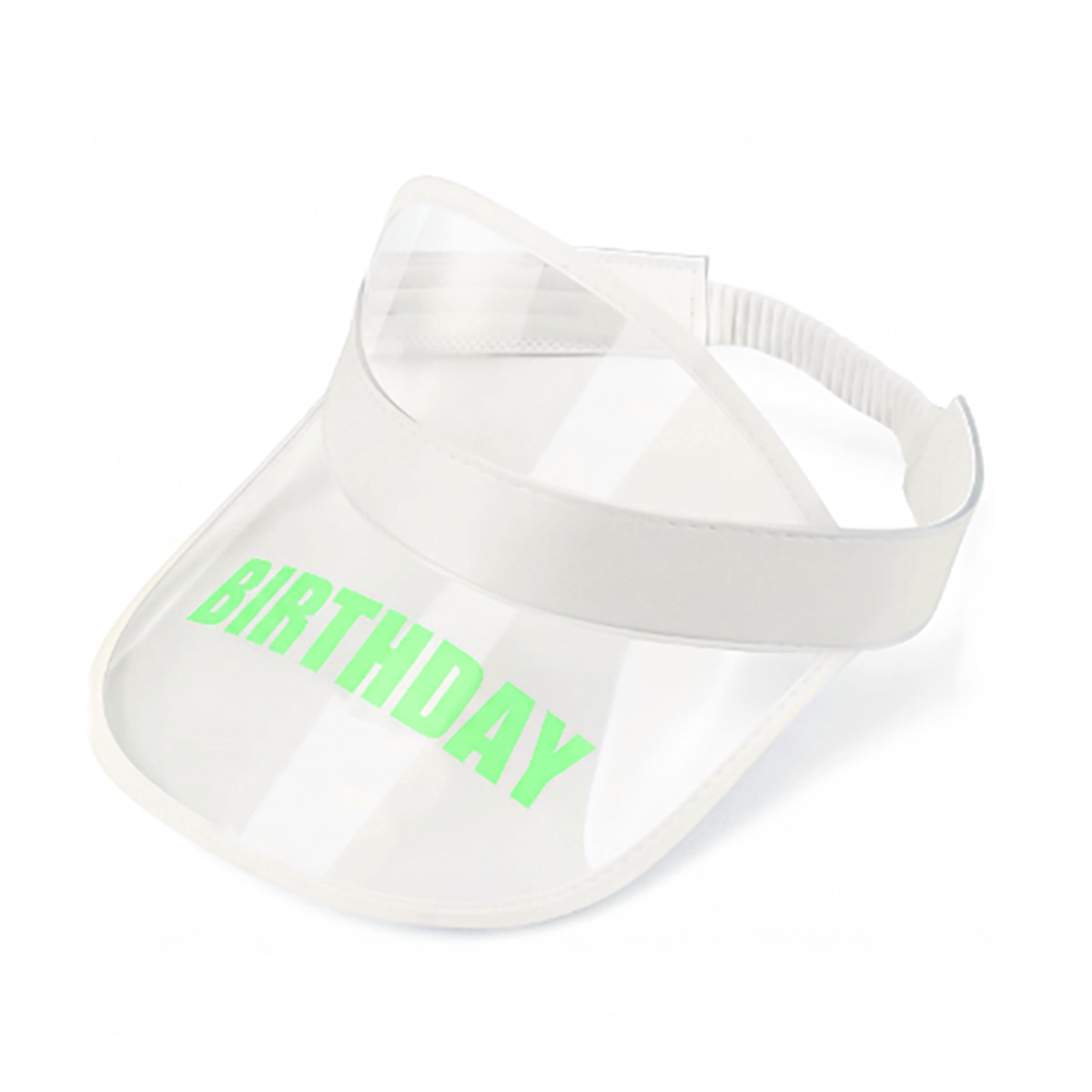 Transparent green letters