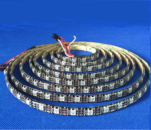 แถบไฟ LED พิกเซล DC5V WS2812 30/60D/เมตรสามารถตั้งโปรแกรมได้แถบไฟ RGB แบบสมาร์ทสามารถระบุที่อยู่ได้ SMD5050แบบแยก - Product Image 4