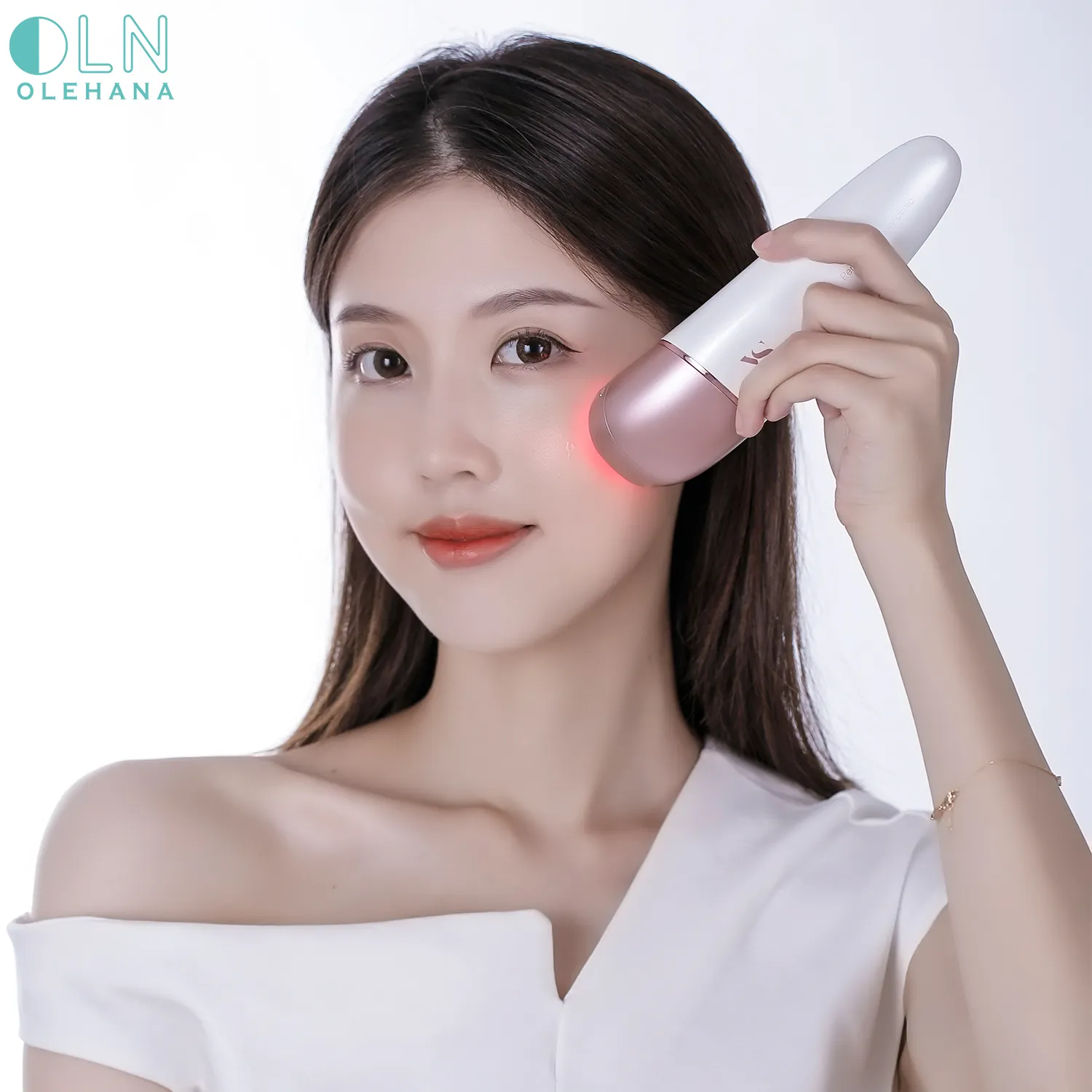 RF EMS جهاز تجميل الوجه تدليك كهربائي للوجه جهاز تنظيف البشرة معالج بالضوء محمول للاستخدام المنزلي مع البلازما 2024