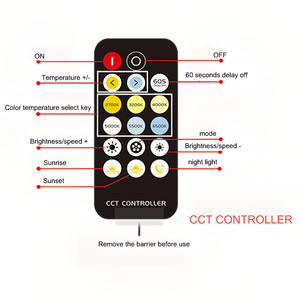 Factory Wholesale 17-Keys RF LED Strip Light <strong>Remote</strong> Control DC5v 12v 24v CCT Led <strong>Controller</strong> for LED Strip 6A <strong>Output</strong> Current - Product Image 4