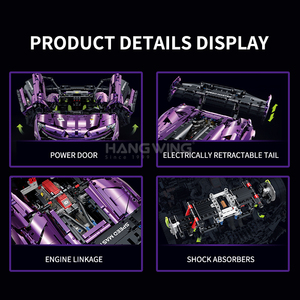 HW 1:8 Simulation Sportwagen-Bausteine 3569PCS Baustein OEM/ODM 4,9mm Kleinteilchen-Technologie Teile Ziegel Spielzeug - Product Image 5