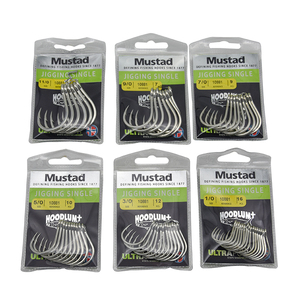 100% Mustad เบ็ดตกปลาทะเลที่มาทางทิศเหนือ4X เบ็ดช่วยตัวเดียวที่มีความแข็งแกร่ง1/0 #-11/0 # สำหรับการตกปลาในแม่น้ำลำธาร-รุ่น - Product Image 6
