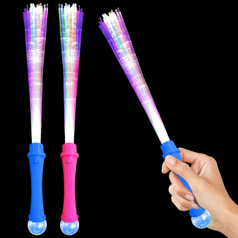 Flashing Magic Ball Fiber Optic Wand Light Up LED Toy Wands for Kids Fun Light-Up Birthday Party Favors Goodie Bag Fillers