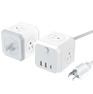 UE EE. UU. Reino Unido USB enchufe de extensión de alimentación multifunción 4 enchufes Cubo de alimentación uso doméstico tira de alimentación con USB - Product Image 2