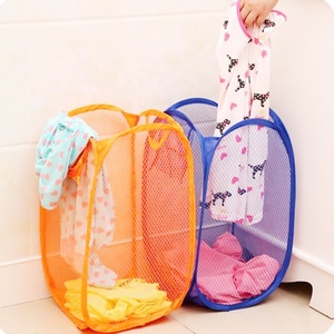 Oem có thể gập lại <span class=keywords><strong>Pop</strong></span> <span class=keywords><strong>Up</strong></span> Lưới giặt giặt Giỏ túi bin cản trở đồ chơi gọn gàng lưu trữ Organiser Giặt Net túi quần áo túi tùy chỉnh - Product Image 4
