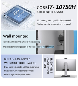 Дизайн все в одном настольный компьютер ПК AIO Touch Pc Core i3 i5 i7 процессор игровой компьютер настольный компьютер все-в-одном ПК - Product Image 5