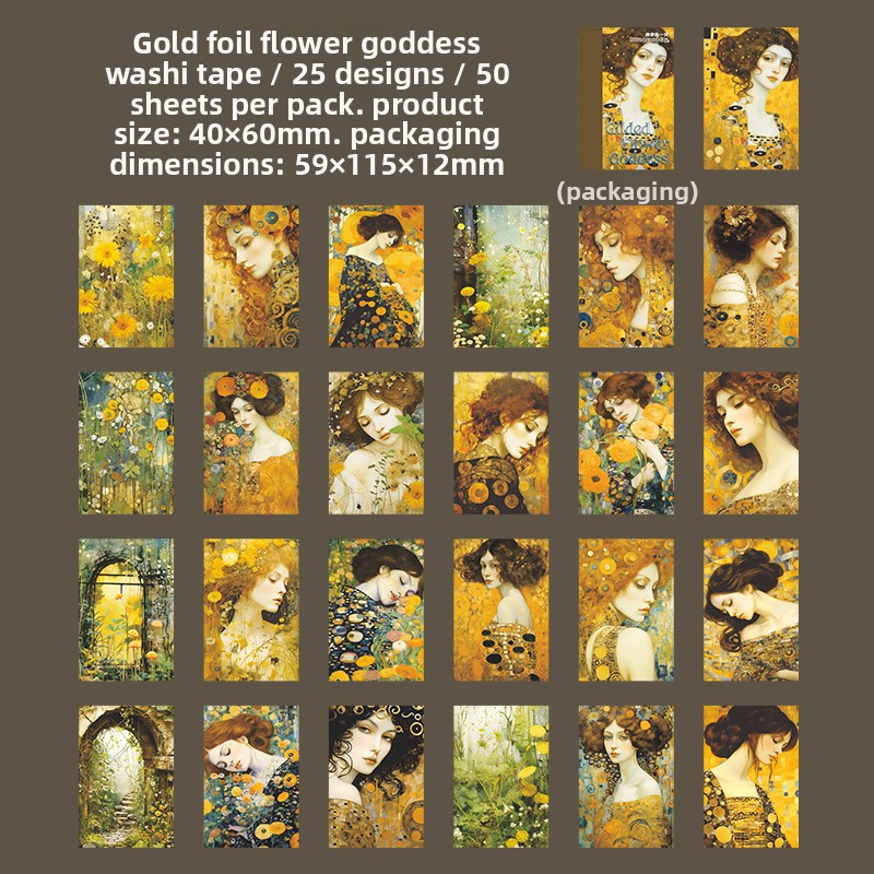 D Fleur de Déesse en Feuille d'Or - Blanc