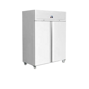 Stainless Steel Air Cooling <strong>Chiller</strong> Restaurant Double Door Fridge Stand up Deep Freezer Commercial Kitchen Upright Refrigerator