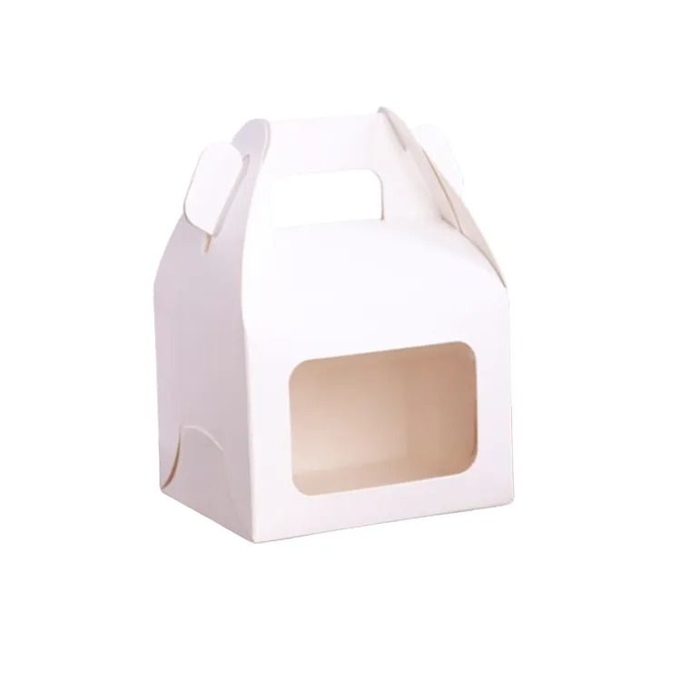 Белая картонная коробка для выпечки