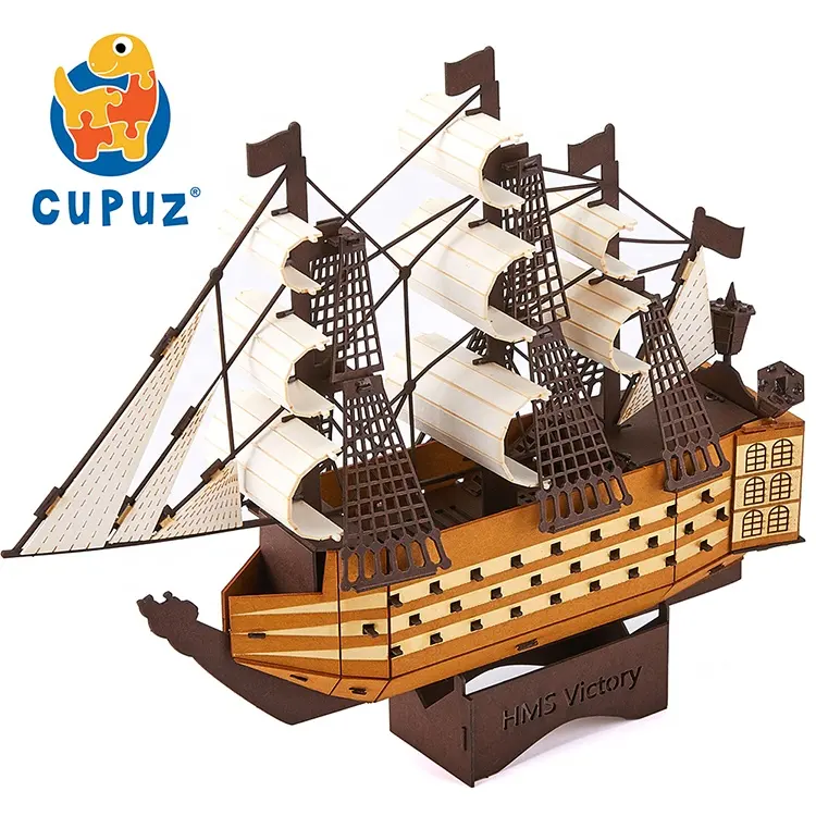 CUPUZ DIY hecho a mano Papercrafts montaje Victoria rompecabezas modelo 3D barco papel colección juguete para niños y adultos juguetes de regalo