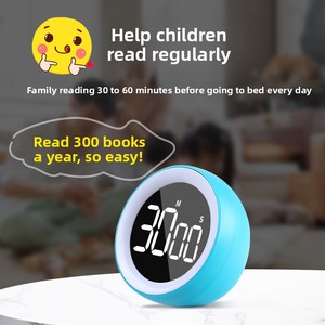 Ofis toplantı sınav için sessiz dijital LED zamanlayıcı mutfak plastik dönen saat yetişkinler ve çocuklar için - Product Image 3