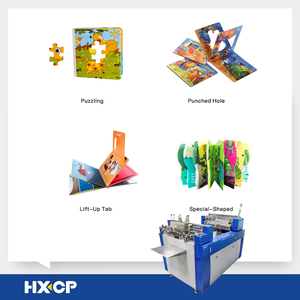 HX750, producción de libros con tapa y rompecabezas de alto valor con máquina de encolado económico, fabricante de libros de tablero, encolado parcial, libros para niños - Product Image 3