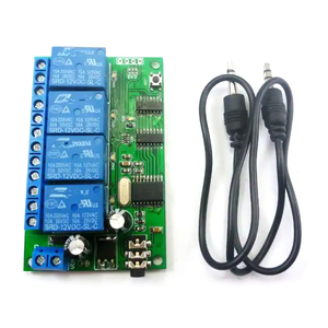 AD22B04 4 Channel Relay MT8870 DTMF Tone Signal Decoder Remote Control Relay Module 12V DC for PLC Smart Home with <strong>3</strong>.5mm Cable - Product Image 2