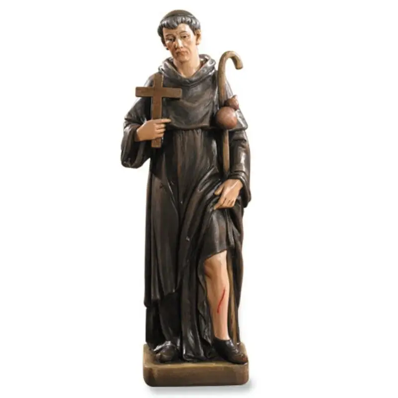 Icono católico Artesanía de decoración del hogar de larga duración hecha de resina de sabiduría a base de paja y estatuas de piedra Resina personalizada