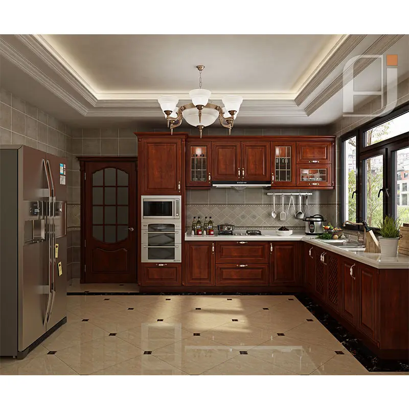 Set Kabinet Unit Dapur Gloss Modern Kustom Seluruh Rumah Pabrik Tiongkok