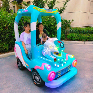 大型タイヤ子供用電動アミューズメントカー新モデルグラスファイバーロボット小型ダブルシーターカラーライトバンパー