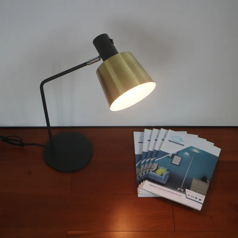 E14アイアン回転ランプホルダー読書灯研究家の装飾照明ハロゲンベッドサイドテーブルランプ