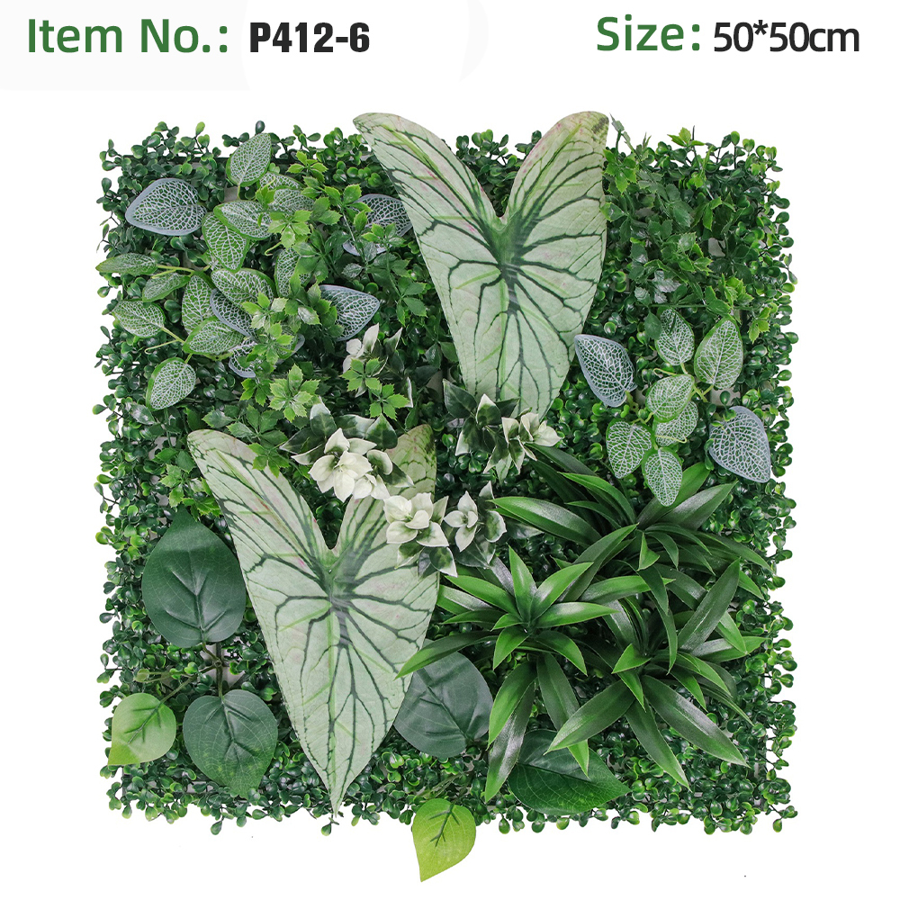 White Vein Calathea Light Green Artificial Wall Panel