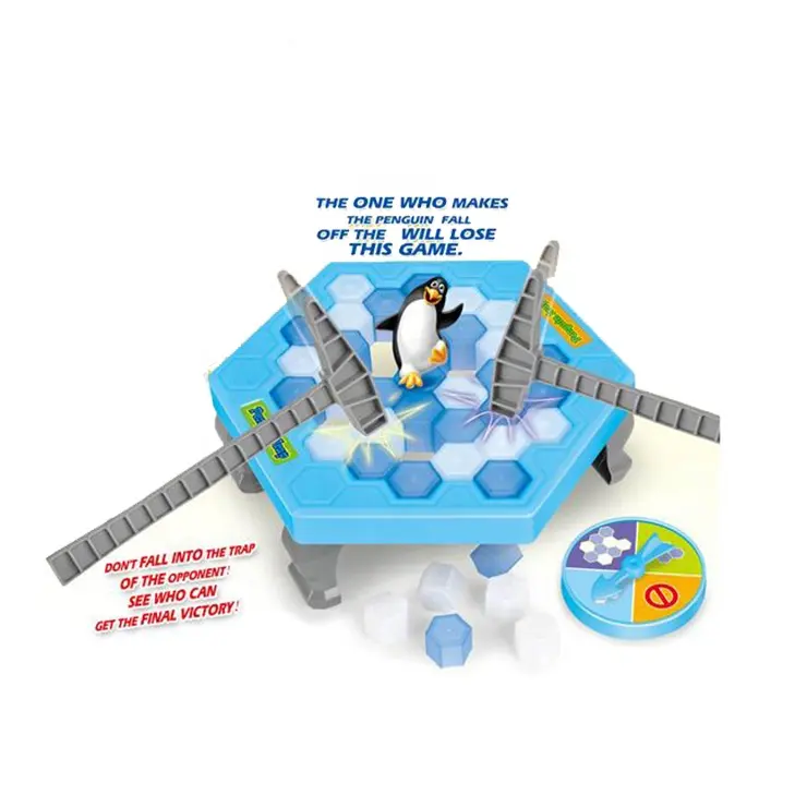 Mainan edukasi game Simpan penguin pemecah es, mainan permainan papan keseimbangan