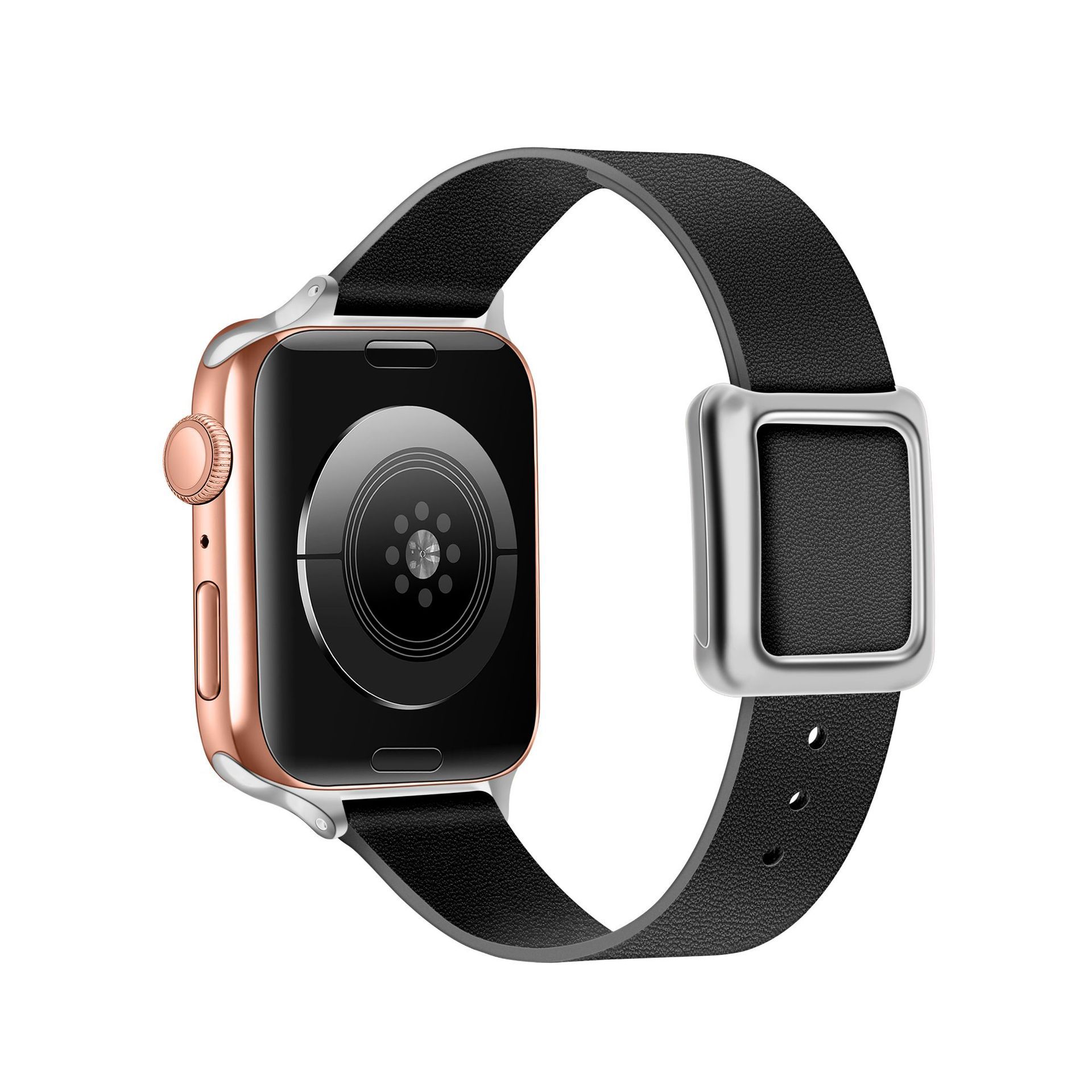 black band silver buckle