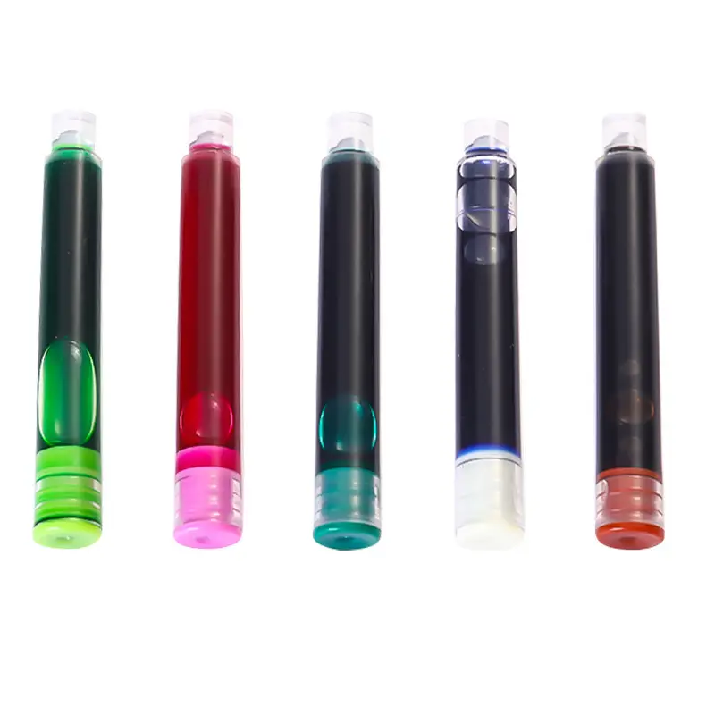 green purple pink orange Different Colors Ink Cartridge for Fountain Pen 3.4&2.6MM caliber