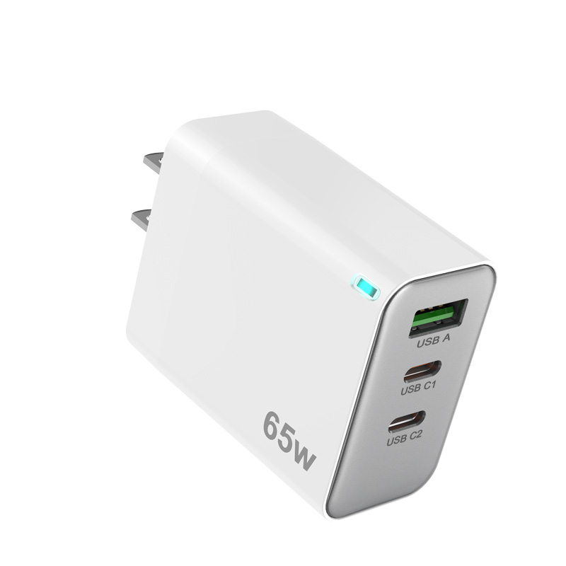 Chargeur USB blanc 65W